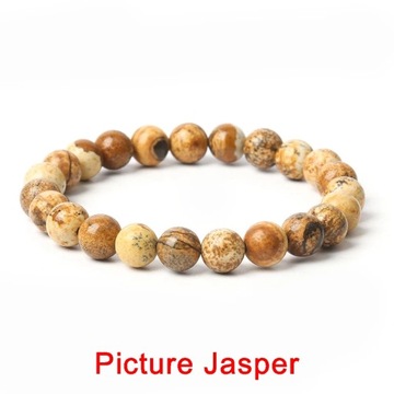Handmade Elasticity Bracelet 4mm 6mm 8mm 10mm Natural Stone Smooth Round