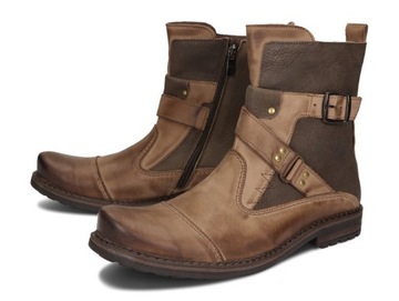 МУЖСКИЕ Ботинки Челси МОТОТУФЛИ КОЖАНЫЕ 82 BR 42