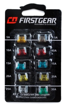 BEZPIECZNIKI MINI NISKI PROFIL 10SZTUK 5-30A