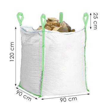 СУМКА-КОНТЕЙНЕР BIGBAG 90x90x120см НОВЫЙ БИГ-БЭГ 1000кг ЩЕБЕНЬ КАМЕННЫЙ ЗЛАК