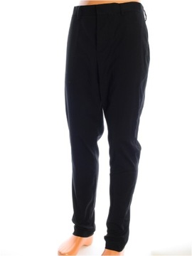 H&M Spodnie eleganckie skinny fit czarne stylowe r. W36