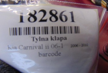 KIA CARNIVAL II ZADNÍ VÍKO KUFRU