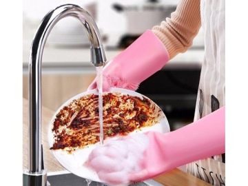 СИЛИКОНОВЫЕ КУХОННЫЕ ПЕРЧАТКИ ДЛЯ МОЙКИ