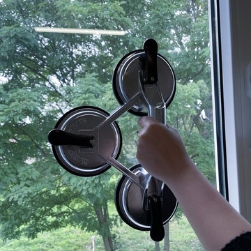 Uchwyt Przyssawka do Płytek Szyb Glazury Szkła Gresu 3x 120mm Aluminium