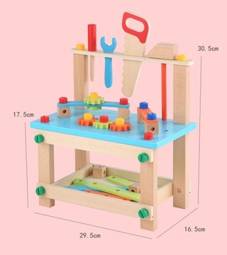 Деревянный стол для мастерской, скамейка, инструменты для детей, набор «сделай сам»