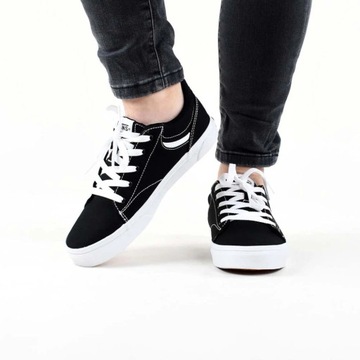 Buty męskie trampki młodzieżowe czarne VANS SELDAN BLACK VN0A4U25187 38.5