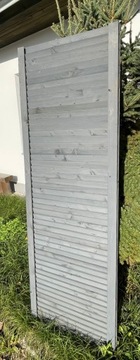 płot żaluzjowy pełny panel solidny 180x60cm szary