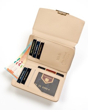PETERSON portfel damski modny portmonetka dla kobiety w pudełku na prezent