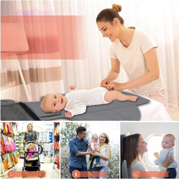 PRZEWIJAK MIĘKKI DLA NIEMOWLĄT SKŁADANY PRZENOŚNY PODRÓŻNY MATA KIESZONKI