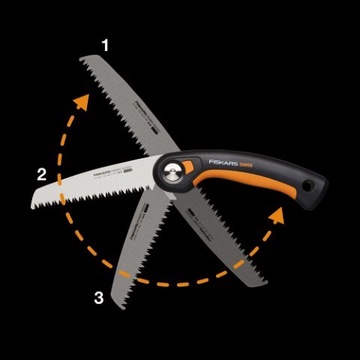 FISKARS PLUS SW68 Складная ручная пила для обрезки ветвей с фиксатором полотна