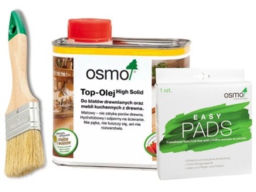 OSMO TOP olej do BLATÓW 3038 + EASY PADS + PĘDZEL
