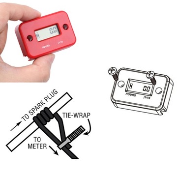 Цифровой ЖК-счетчик часов, счетчик времени для мотоцикла