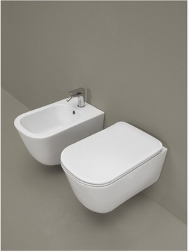 STELAŻ MISKA WC rimless + DESKA zestaw PODTYNKOWY