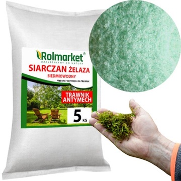 SIARCZAN ŻELAZA NAWÓZ wiosenny USUWA MECH Z TRAWNIKA trawy ANTYMECH 5kg