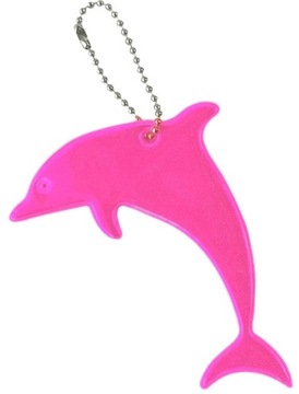 ODBLASKOWA ZAWIESZKA BRELOK ŚWIECĄCY ODBLASK DELFIN DO TORBY PLECAKA