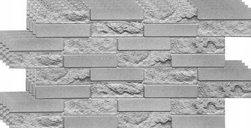 PANELE ŚCIANA 3D PCV CEGŁA SZARA FACING GREY 4x