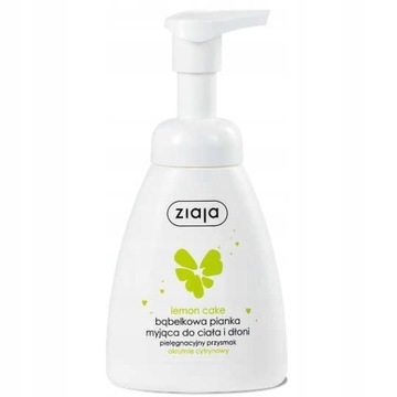 ZIAJA Lemon Cake bąbelkowa pianka myjąca do ciała i dłoni cytrynowa 250 ml
