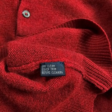 Sweter Wełniany Lambswool RALPH LAUREN Męski Casual Czerwony XL