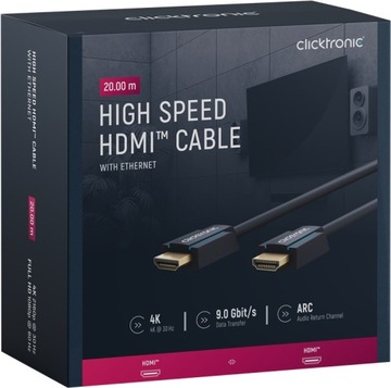 CLICKTRONIC Kabel przewód HDMI 1.4 Full HD 20m