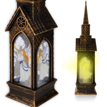 KOŚCIÓŁ DEKORACJA LED ŚWIĄTECZNA DOMEK FIGURKA OZDOBA NA BOŻE NARODZENIE