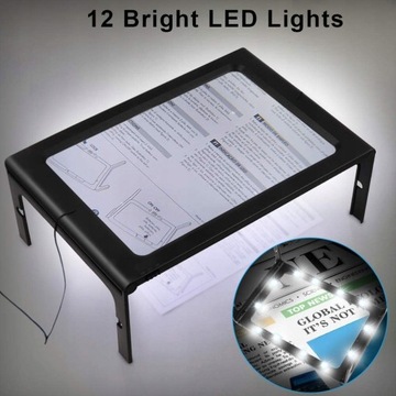 Большая лупа А4 для чтения с увеличительным стеклом