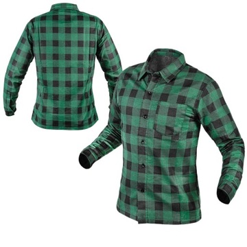 NEO TOOLS Koszula flanelowa, zielona 81-546-XXXL