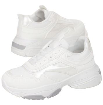 Damskie Buty Sneakersy Sportowe Adidasy Seastar na Platformie Białe r. 37