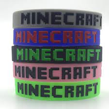 MINECRAFT черный силиконовый браслет-браслет