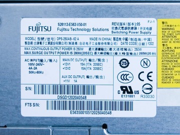 Блок питания Fujitsu S26113-E563-V50-01 DPS-250AB-62 A