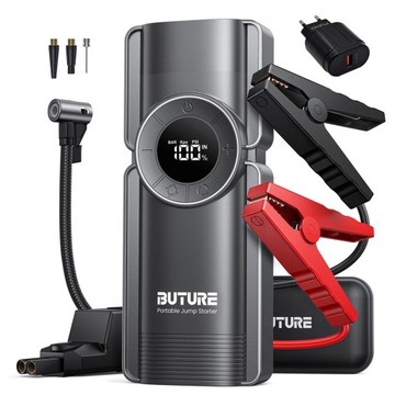 URZĄDZENIE ROZRUCHOWE BOOSTER POWERBANK KOMPRESOR JUMP STARTER 12V 2500A