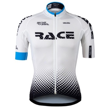 Koszulka rowerowa męska Vezuvio Race White - L