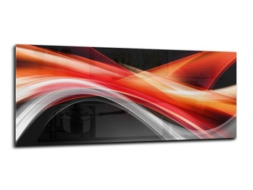 panel szklany do kuchni lacobel 125x50 abstrakcja