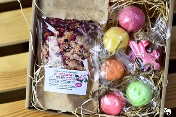 ПОДАРОЧНЫЙ НАБОР СОЛЬ и БОМБОЧКИ ДЛЯ ВАННЫ + МЫЛО