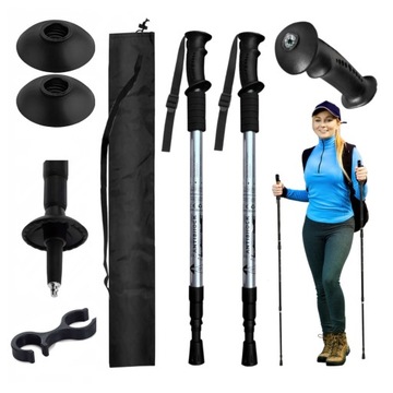 KIJE NORDIC WALKING KIJKI TREKKINGOWE DO CHODZENIA REGULOWANE Z AMORTYZACJĄ