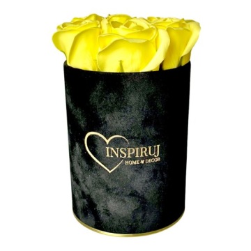 КОРОБКА ДЛЯ ЦВЕТОВ С МЫЛОМ ЦВЕТЫ ПОДАРОК ЦВЕТЫ МЫЛО РОЗЫ ВЕЛЮРОВАЯ КОРОБКА