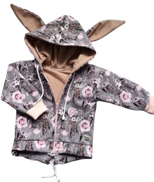 Kurtka królik Klucze i Róże softshell rozmiar 86