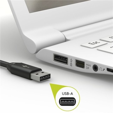 USB-A Зарядный кабель USB-C белый 0,1 м