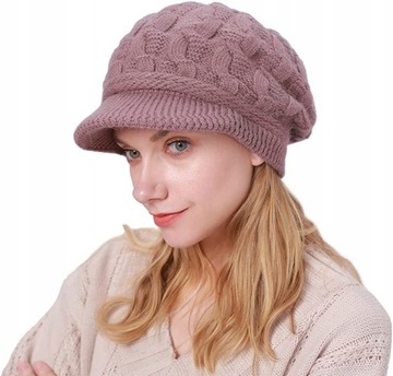 Czapka Damski Ciepła Czapka Beret Zimowy