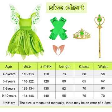 STRÓJ SUKIENKA WRÓŻKA DZWONECZEK XGETOP 120