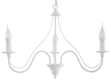 Lampa Wisząca VERONA 3 Biała Żyrandol Sufitowy LED