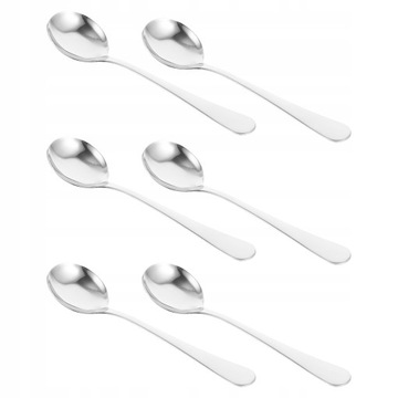 Metalowe Łyżki Duża Okrągła Łyżka Łyżeczki 6 Szt