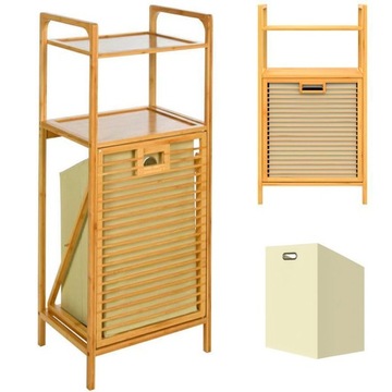 Полка для ванной Koopman-Bathroom Solutions, бамбук, 40x30x95 см, коричневый