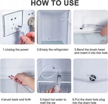 комплект для прочистки канализации холодильника