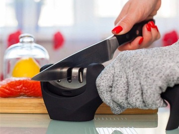 ТОЧИЛКА КУХОННЫХ НОЖЕЙ ДЛЯ НОЖНИЦ КОМПАКТНАЯ ТРЕХФАЗНАЯ КОЛЕСО 3в1