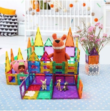 НАБОР БОЛЬШИХ МАГНИТНЫХ КОНСТРУКЦИОННЫХ БЛОКОВ 3D МАГНИТНАЯ ПЛИТКА ПАНЕЛИ 45