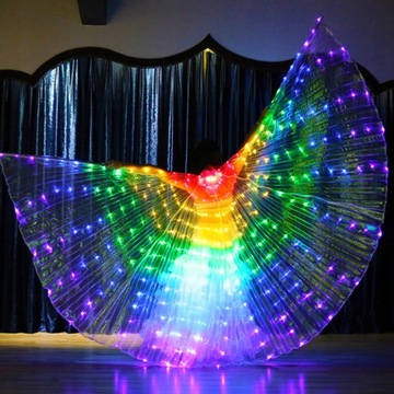 КОСТЮМ БАБОЧКИ КРЫЛЬЯ ФЕИ LED СВЕТЯЩИЙСЯ 145 СМ