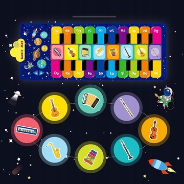 МУЗЫКАЛЬНЫЙ ТАНЦЕВАЛЬНЫЙ КОВРИК ПИАНО ТАНЦЕВАЯ ИГРА