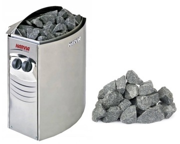 ZESTAW PIEC DO SAUNY HARVIA VEGA 4.5KW BC45 + KAMIENIE 20KG ZE STEROWANIEM