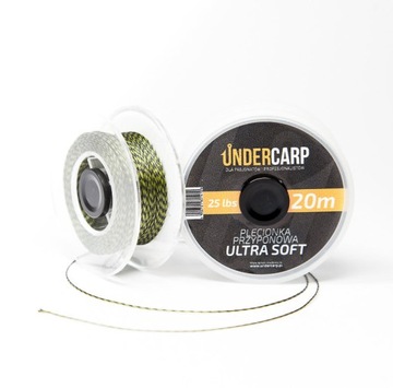 UnderCarp Plecionka przyponowa 20 m/25 lbs ULTRA SOFT - zielona
