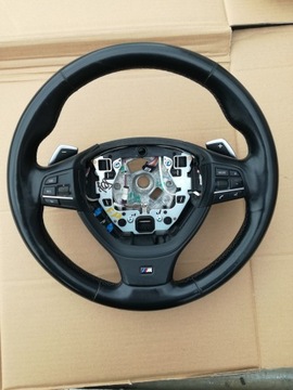 BMW F10 F11 KIEROWNICA M-PAKIET ŁOPATKI SKÓRA